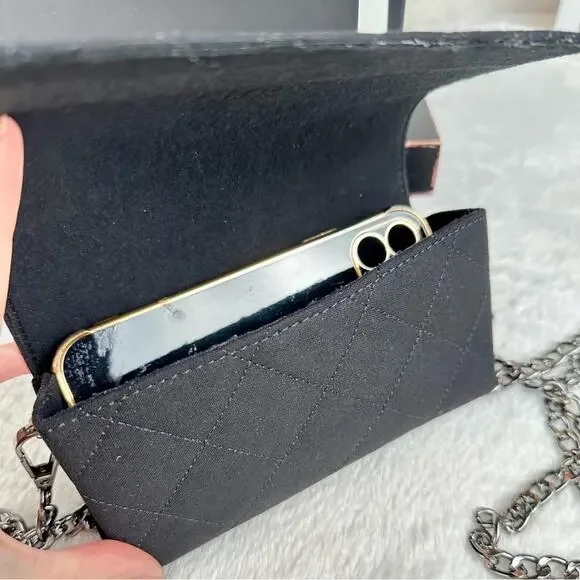 Chanel black canvas cloth sunglass case crossbody - Picture 11 of 11